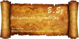 Bulyovszki Szemőke névjegykártya